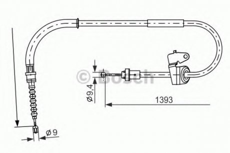 Трос тормозной Bosch 1987482227 (фото 1)