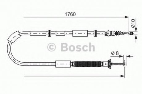 Трос тормозной Bosch 1987482239 (фото 1)