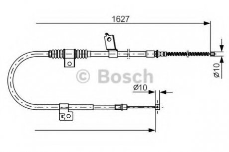 Трос ручного гальма Bosch 1987482274 (фото 1)