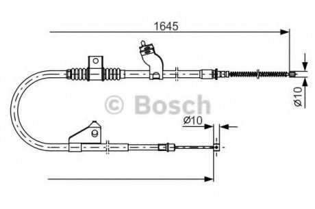 Трос ручного гальма Bosch 1987482275 (фото 1)