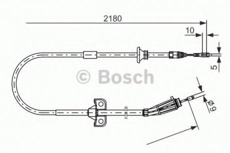 Трос тормозной Bosch 1987477248 (фото 1)