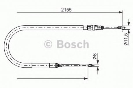 Тормозной трос Bosch 1987477994 (фото 1)