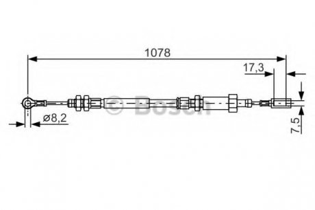 Тормозной трос Bosch 1987482002 (фото 1)