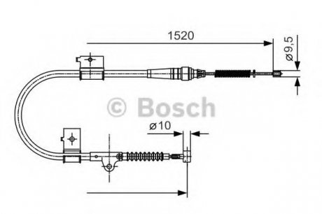 Тормозной трос Bosch 1987482051 (фото 1)