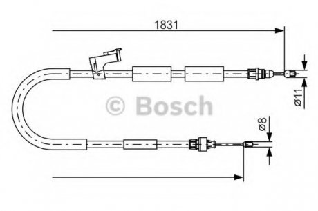 Тормозной трос Bosch 1987482058 (фото 1)
