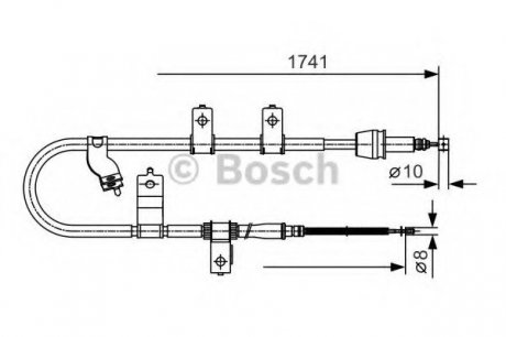 Тормозной трос Bosch 1987482076 (фото 1)