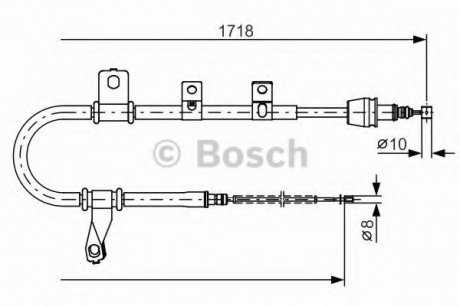 Тормозной трос Bosch 1987482209 (фото 1)