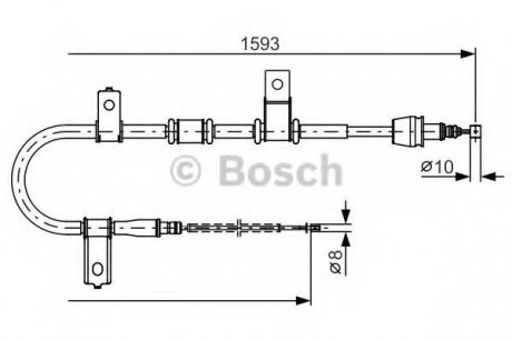 Трос зупиночних гальм Bosch 1987482224 (фото 1)