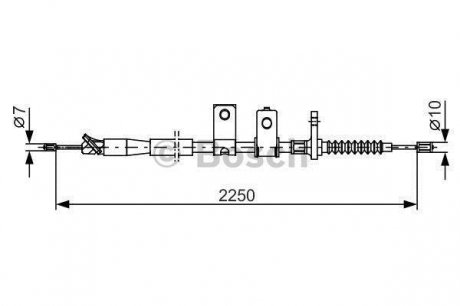 Тормозной трос Bosch 1987482343 (фото 1)
