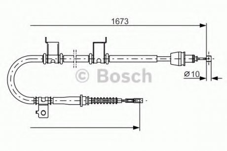 Трос гальмівний Kia Ceed "RL \'\'06-12 Bosch 1987482361 (фото 1)