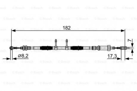 Тормозной трос Bosch 1987482450 (фото 1)