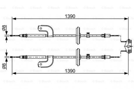 Тормозной трос Bosch 1987482459 (фото 1)