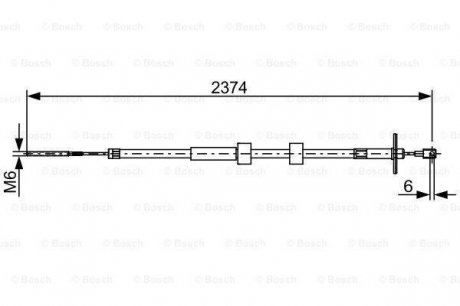 Тормозной трос Bosch 1987482499 (фото 1)