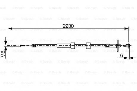 Тормозной трос Bosch 1987482500 (фото 1)
