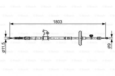 Тормозной трос Bosch 1987482508 (фото 1)
