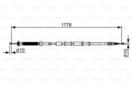 Тормозной трос Bosch 1987482509 (фото 1)