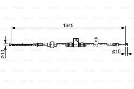 Тормозной трос Bosch 1987482517 (фото 1)