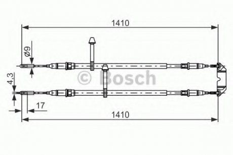 Тормозной трос Bosch 1987477245 (фото 1)