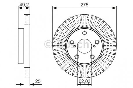 Тормозной диск Bosch 0986479U19 (фото 1)