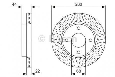 Тормозной диск Bosch 0986479U54 (фото 1)