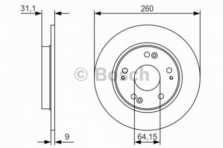 Тормозной диск Bosch 0986479V21 (фото 1)