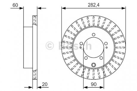 Тормозной диск Bosch 0986479V40 (фото 1)