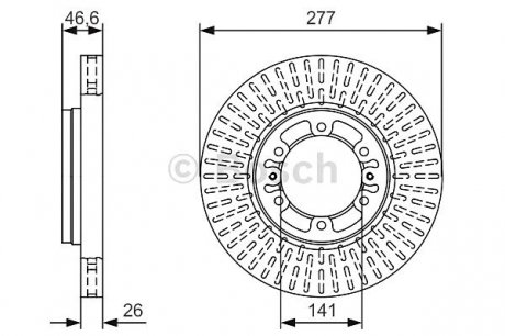 Тормозной диск Bosch 0986479T41 (фото 1)