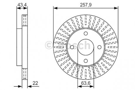 Тормозной диск Bosch 0986479T66 (фото 1)