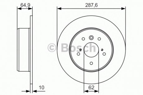 Гальмівний диск Bosch 0986479T69 (фото 1)