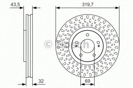 Тормозной диск Bosch 0986479T01 (фото 1)
