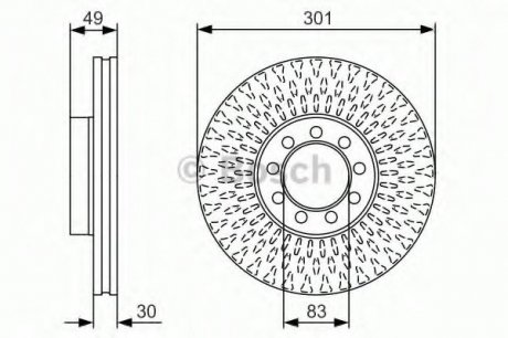 Диск гальмівний Bosch 0986479A23 (фото 1)