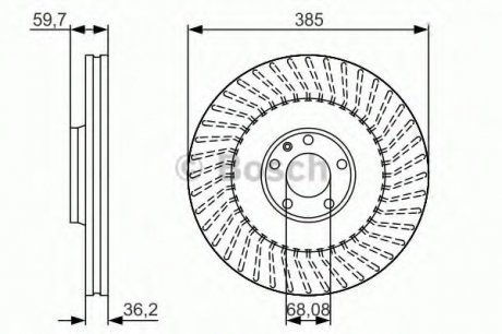 Диск гальмівний AUDI A8/S8 \'\'F \'\'>>10 Bosch 0986479A31 (фото 1)