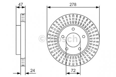 Тормозной диск Bosch 0986479A52 (фото 1)