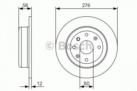 Тормозной диск Bosch 0986479A56 (фото 1)