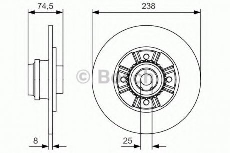 Тормозной диск Bosch 0986479760 (фото 1)