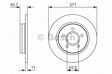 Тормозной диск Bosch 0986479763 (фото 1)