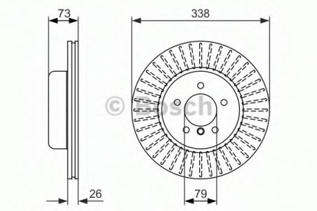 Диск гальмівний Bosch 0986479773 (фото 1)