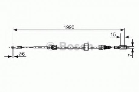 Трос тормозной Bosch 1987477854 (фото 1)