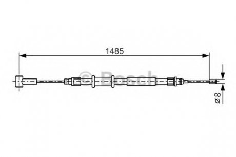 Трос тормозной Bosch 1987482214 (фото 1)