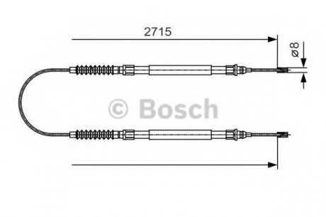 Трос ручного гальма Bosch 1987482003 (фото 1)