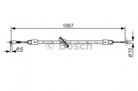 Трос тормозной Bosch 1987482028 (фото 1)