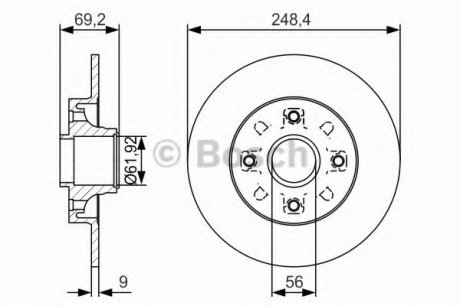 Тормозной диск Bosch 0986479S43 (фото 1)