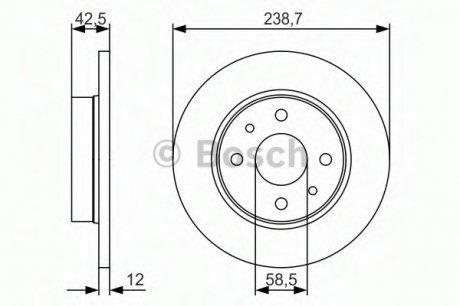 Гальмівний диск Bosch 0986479R61 (фото 1)