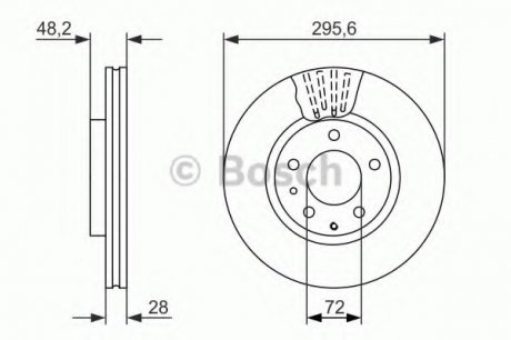 Гальмівний диск Bosch 0986479758 (фото 1)