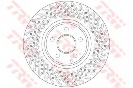 Диск гальмівний MERCEDES E(W211)/S(W220) "F D=330mm "02-09 TRW DF6079S (фото 1)
