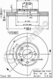 Тормозной диск BREMBO 09.7628.11 (фото 1)