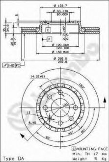 Тормозной диск BREMBO 09.5527.24 (фото 1)