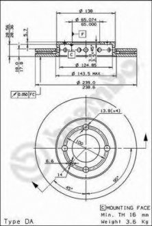 Тормозной диск BREMBO 09.6799.11 (фото 1)