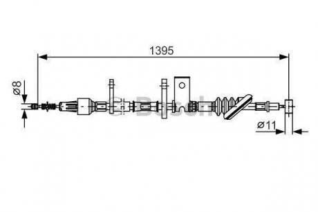 Трос тормозной Bosch 1987482089 (фото 1)