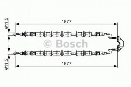 Трос тормозной Bosch 1987482141 (фото 1)